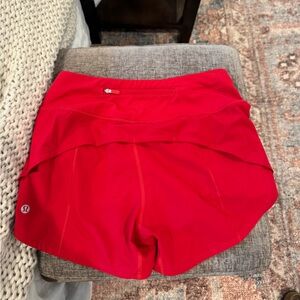 Lulu lemon red running shorts
